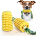 Environmentally friendly TPR corn shaped dog toothbrush toy